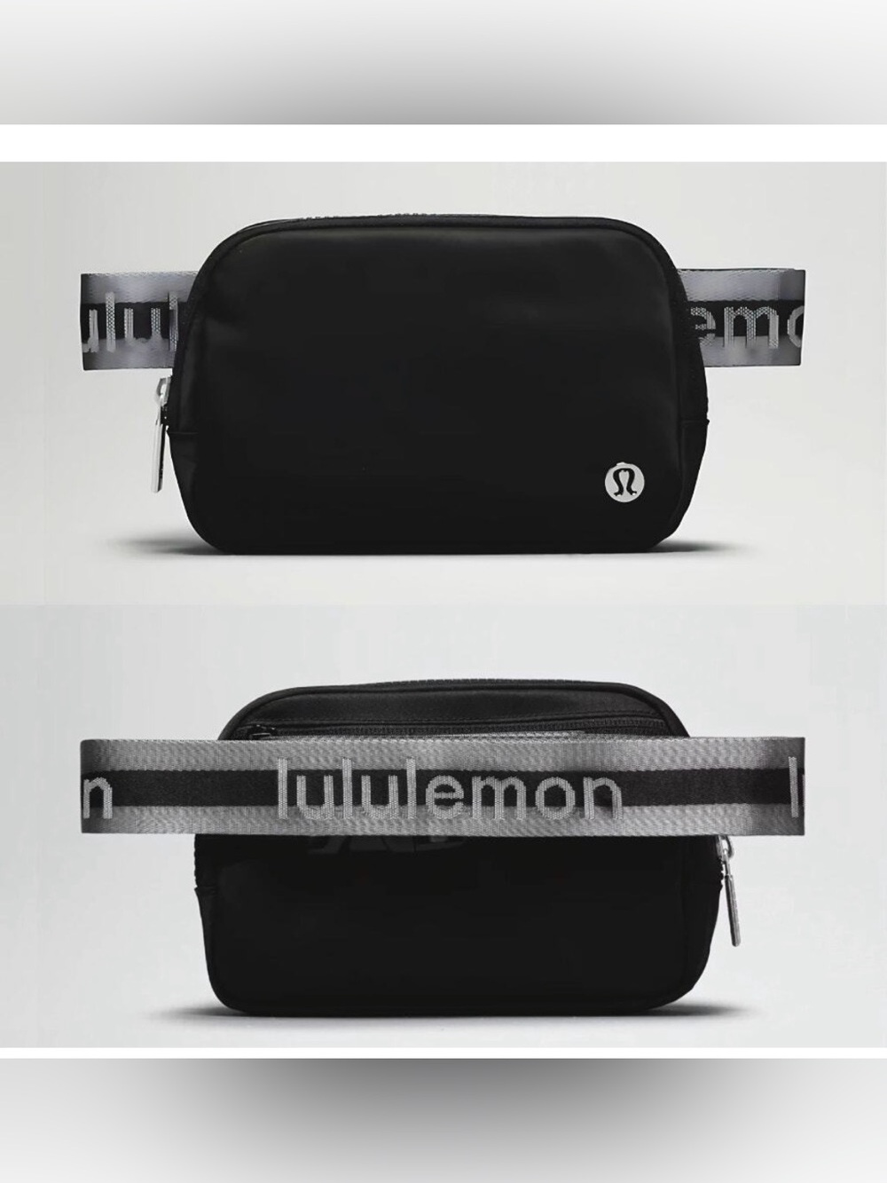 lululemon athletica Black Belt Bag with Branded Strap